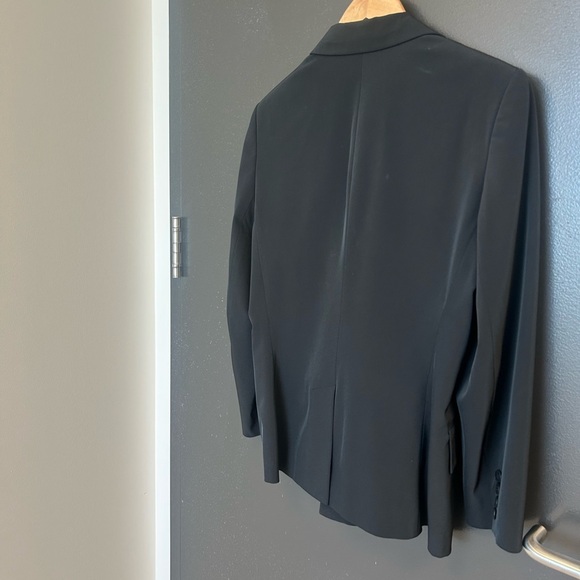 Holt Renfrew size 14 Black Double-Breasted Blazer EUC petty coat style buttons - Picture 6 of 15